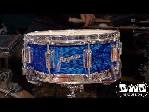 1969 Rogers Dyna-Sonic Wood 5x14" Snare Drum (Blue Onyx) image 24