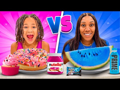 Pink VS Blue Food Challenge!