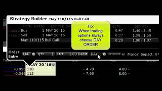 How to place Bull Call Option Spread on IBKR TWS
