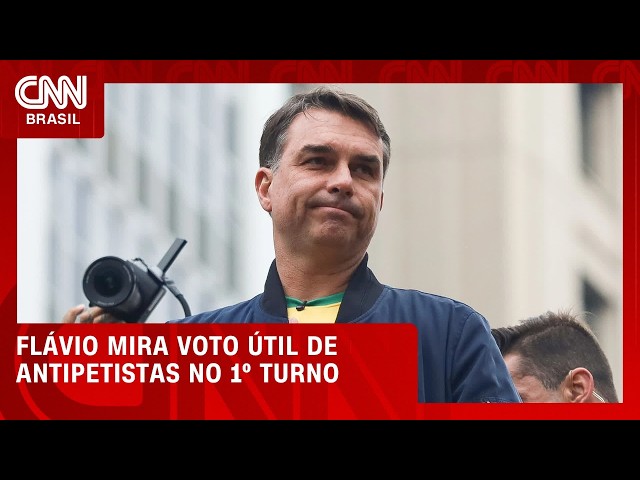 Flávio Bolsonaro mira voto útil de antipetistas no 1º turno | CNN 360°
