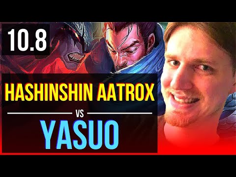 hashinshin AATROX vs YASUO (TOP) | 1.1M mastery points, 2 early solo kills | NA Diamond | v10.8