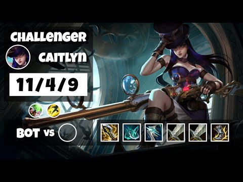 Caitlyn 11.6 Gameplay Challenger Replay Bot Lane - S11 (11/4/9) - EU