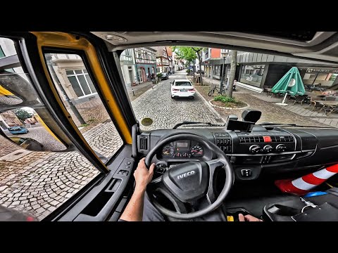 POV ASMR Iveco Truck Driving In Germany 4K GOPRO #16