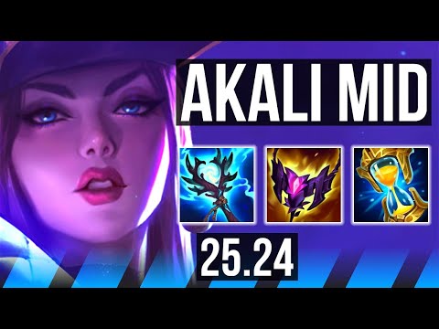 AKALI vs YONE (MID) | 47K damage, Good KDA: 18/2/10 | KR Diamond | 25.24