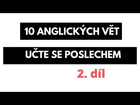 10 anglických vět - učte se poslechem - 2. díl