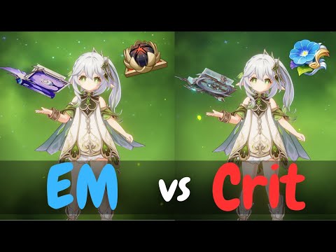 C0 Nahida EM vs Crit vs Hybrid vs Nuke build comparison