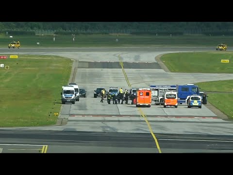Video Thumbnail: Climate activists block runways at two German airports | AFP