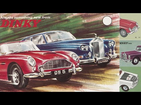 Presentation of all 1965 Dinky models. Diecast cars.