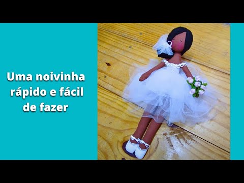 Boneca de pano noivinha muito fácil e rápido de fazer