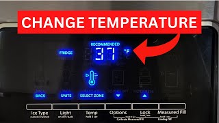 How to Change Refrigerator/Freezer Temperature - Whirlpool Side-by-Side