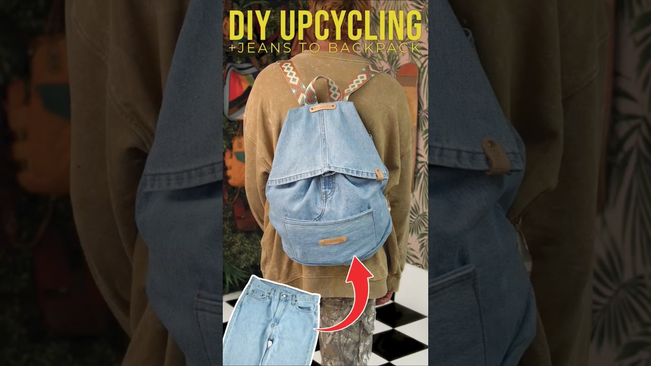 DIY Denim Backpack #diy #sewing #backpack #denim