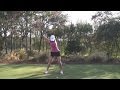 MICHELLE WIE - PERFECT FACE ON FAIRWAY WOOD GOLF SWING LATE 2013 - REG & SLOW MOTION - 1080p