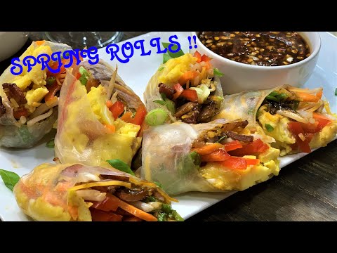 Breakfast Spring Rolls! | Healthy Snacks | Party Snacks