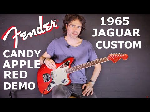 + Video Fender 1965 Candy Apple Red Matching Headstock With Neck Binding Guitarsmith Custom Guitar image 26