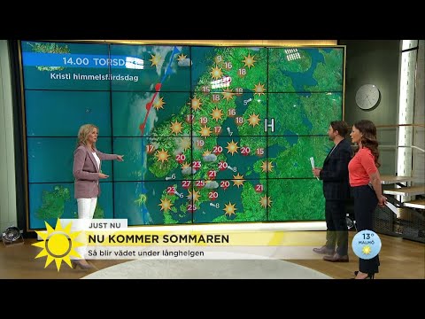 Här skiner solen under Kristi Himmelsfärdshelgen - Nyhetsmorgon (TV4)