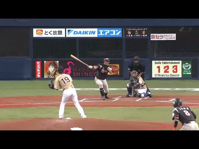 【2回表】マリーンズ・福浦 バファローズ・金子千尋から先制打!! 2015/5/23 Bs-M