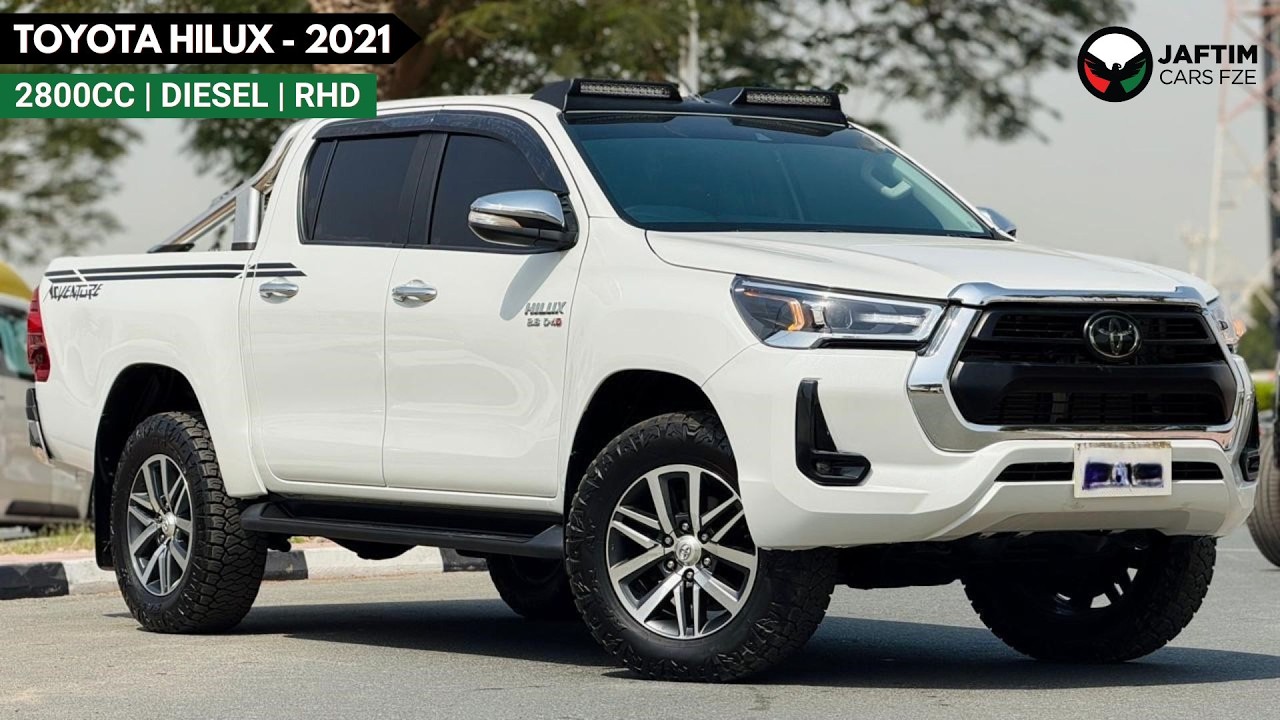 Toyota Hilux 2021| 2.8L DIESEL ENGINE | AT | RHD | HEAVY SPORT BAR | ROOF MOUNTED LED LIGHTS | TOW HITCH | PARKIN video