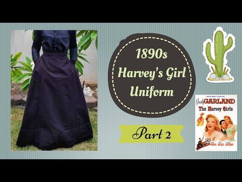 1890s Harvey's Girl Uniform Part 2 - 1898 Skirt