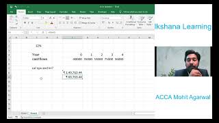 ACCA- How to calulate npv and irr on excel.
