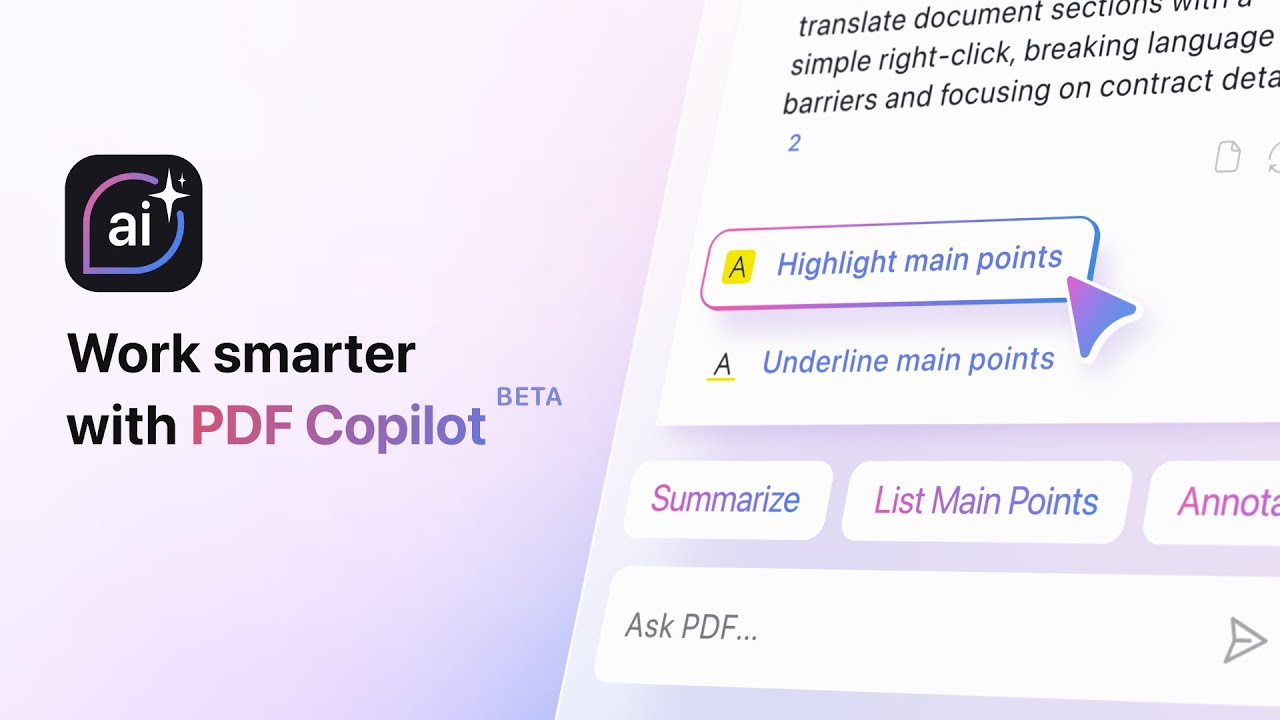 Meet PDF Copilot (beta): Smart PDF AI Tool for Mac