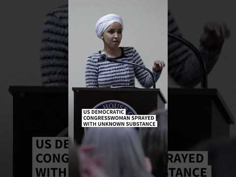 Video Thumbnail: US Democratic congresswoman sprayed with unknown substance