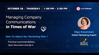 Managing Company Communications in Times of War: How to Adjust Our Marketing Plan?