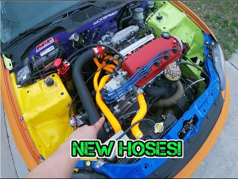 I got the new orange coolant hose kit installed!!