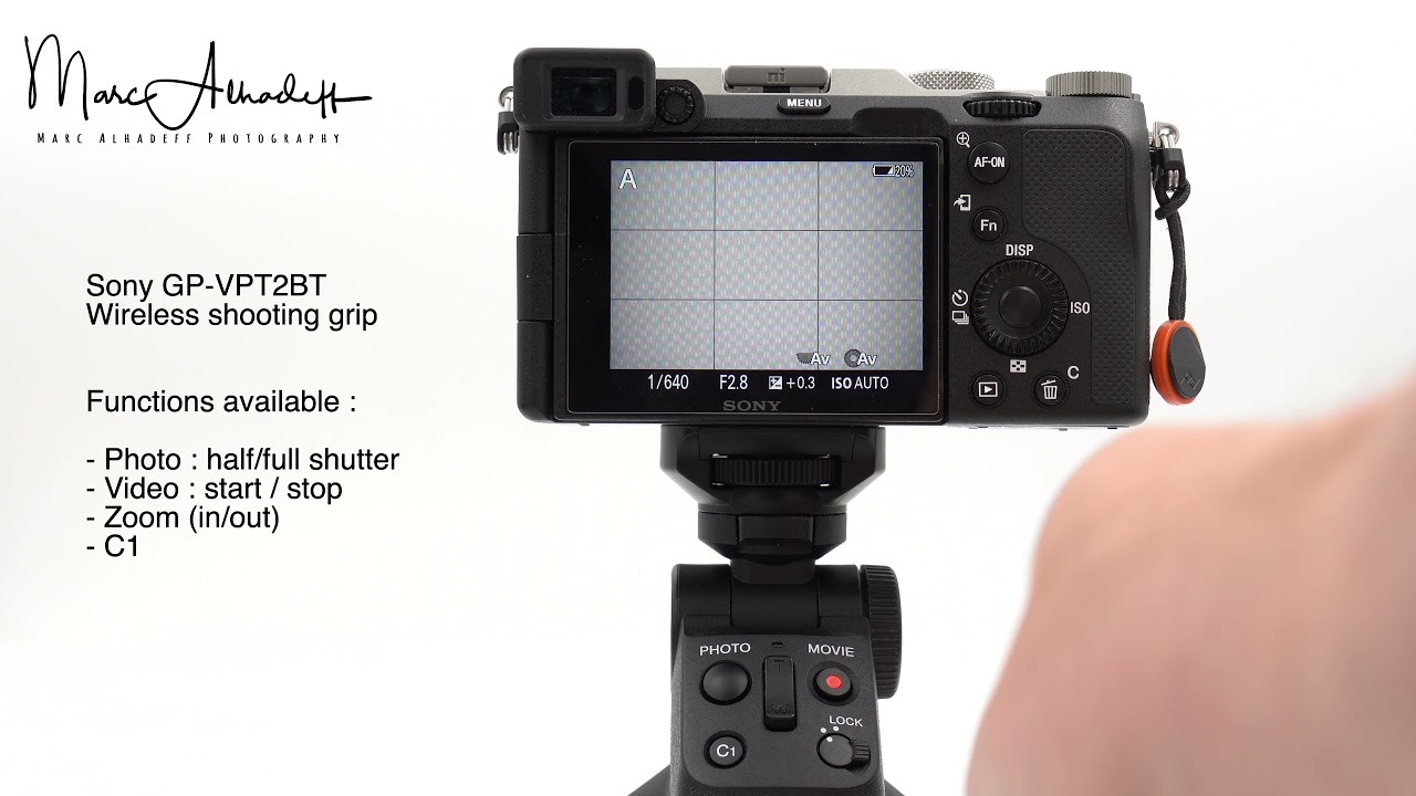 Sony GP-VPT2BT Wireless shooting grip - setup