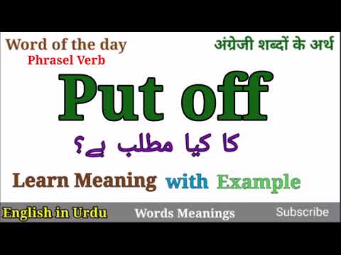 Put off Meaning