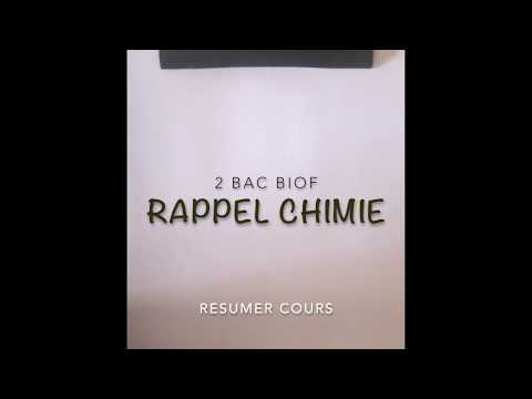 2 BAC BIOF - Rappel Chimie cours 1  - Partie 1