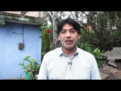 Secretario departamental de planeación, Alfredo Rosero, en Ancuya