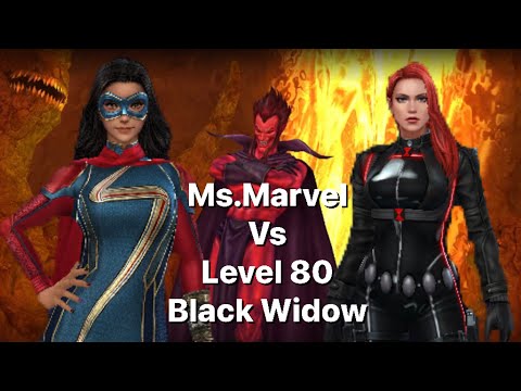 Stronger than some Level 80s? Ms.Marvel Vs. Level 80 black Widow-Marvel Future Fight