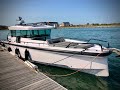New 2021 Model Axopar 37XC Revolution Model Review - hot water / galley package / solar - Full Tour