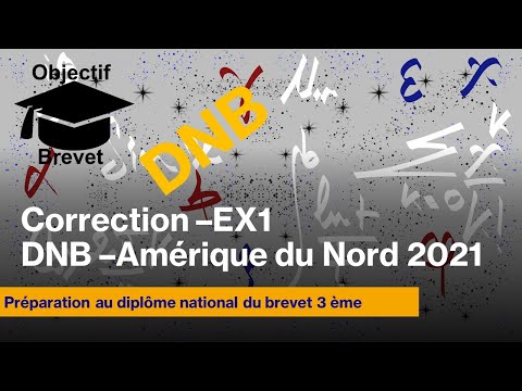 DNB MAths Sujet juin 2021 Amérique du Nord ex1