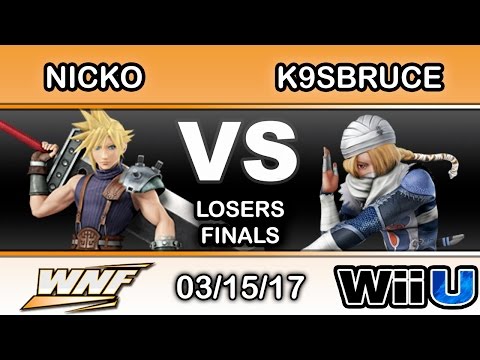 WNF 1.5 - FAD | Nicko (Shulk, Cloud) Vs. K9sbruce (Diddy, Sheik) Losers Finals - Smash Wii U