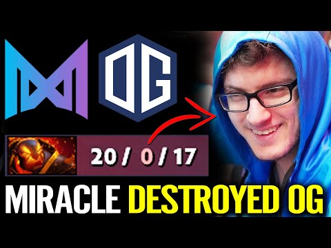 WTF 12 MIN GODLIKE?! MIRACLE Ember Spirit 100% DESTROYED OG | NIGMA vs OG - dota 2 BEYOND EPIC