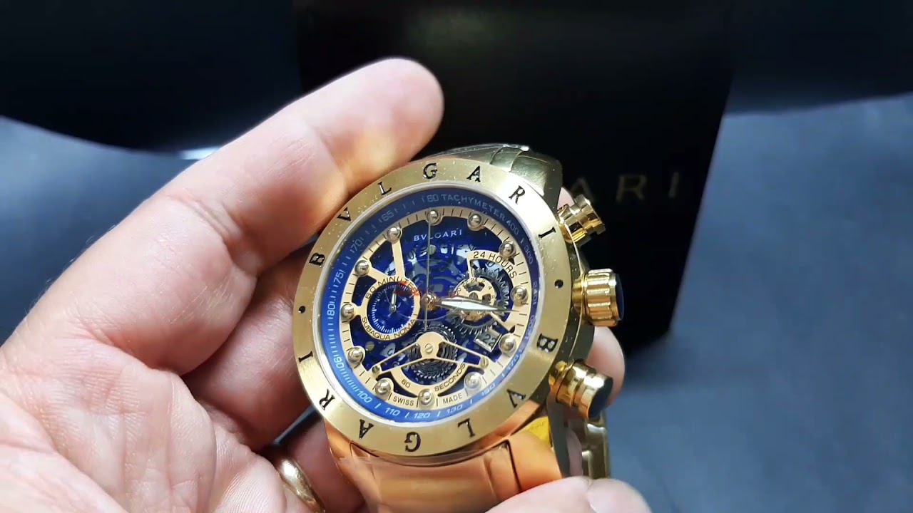relogio bvlgari cromado