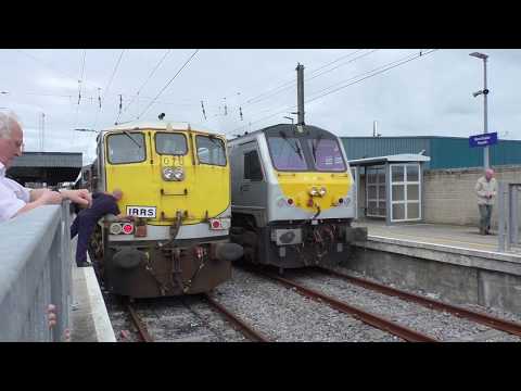 (HD) Irish Rail 075,085 & 227 - Howth - Dublin Connolly 12/8/17