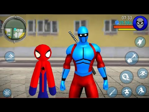 Spider Ninja Superhero Simulator Vs Amazing Spider Stickman Rope Hero - Android Gameplay