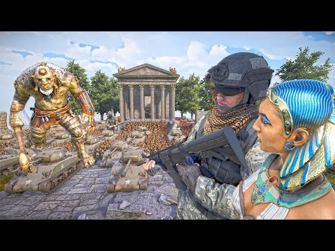2,000,000 EVILS ATTACK HUMAN CLEOPATRA'S & 4 SUPER FORCES  - Epic Battle Simulator 2 - UEBS 2