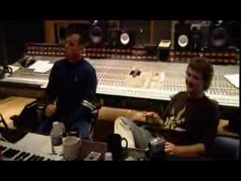 Robbie Williams & Guy Chambers in studio