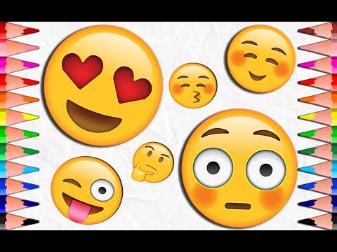 Draw and Color Emoji / Emoji Faces Coloring Pages Videos For Kids and Toddlers l Learn Colors