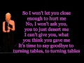 Glee - Turning Tables (lyrics) 
