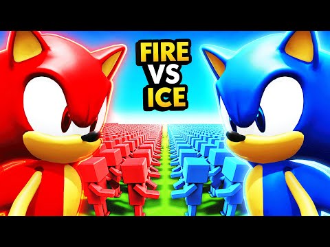 FIRE SONIC ARMY vs ICE SONIC ARMY