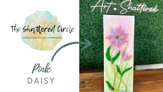 Pink Daisy (Beginner Glass & Resin Art Tutorial)