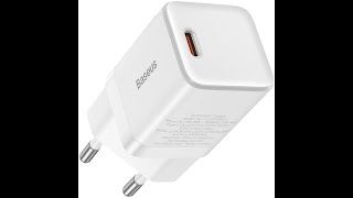 Baseus GaN3 USB-C Snellader 30W Power Delivery Adapter Wit Opladers