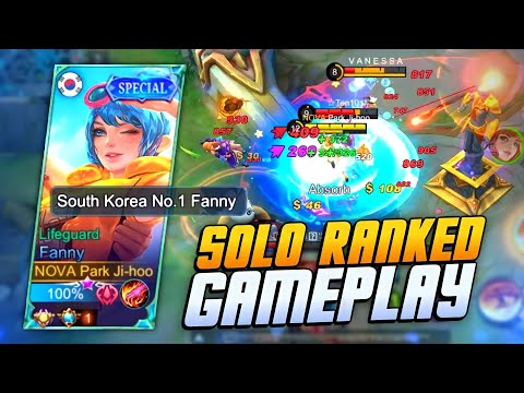 SOLO RANK FANNY GAMEPLAY! TOWER DIVE MANIAC! | MLBB