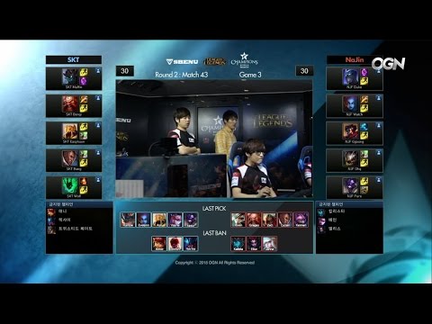 NJE vs SKT Game 3 Highlights - NAJIN E-MFIRE vs SK TELECOM T1 - Week 14 LCK Champions Korea Summer