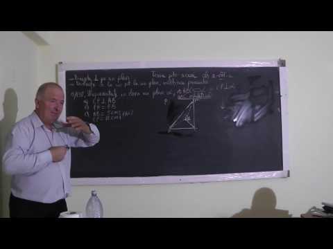 1/2 1162 Perpendiculara pe un plan Distanta de la un punct exterior la un plan Inaltimea piramidei