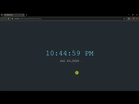 Digital Clock Javascript Digital Clock With Date Using Javascript